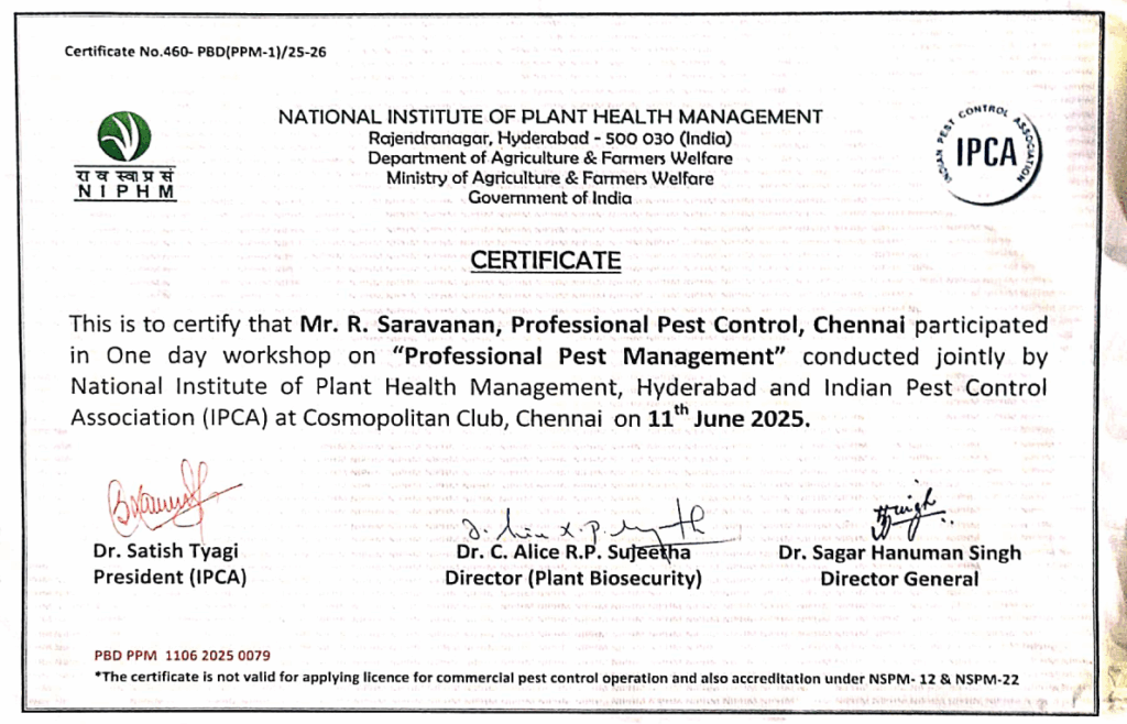 Certifications of IPCA and niphm certification on 2025