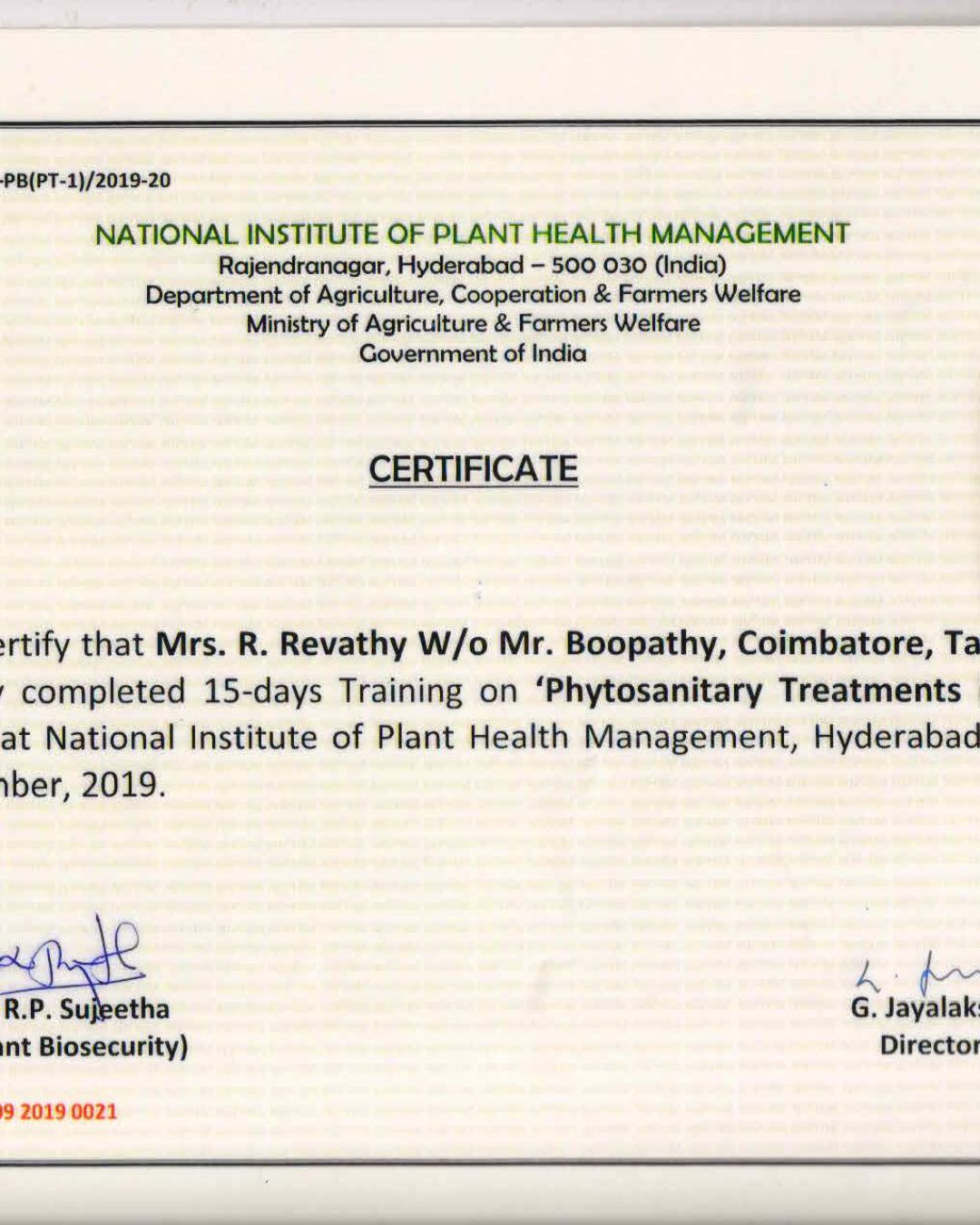 Fumigation as a Phytosanitary Treatment (Methyl Bromide and Aluminium Phosphide